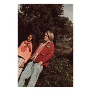 Piupiuchick - Here We Go Velvet Organic Cotton Jacket | Burgundy