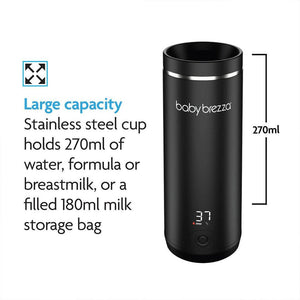 Baby Brezza Superfast Portable Bottle Warmer - Black-Bottle Warmers-Black- | Natural Baby Shower