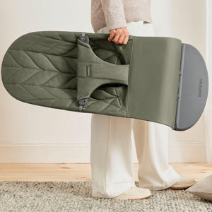 BabyBjörn Bliss Woven Petal Quilt Baby Bouncer - Dark Green-Baby Bouncers-Dark Green- | Natural Baby Shower