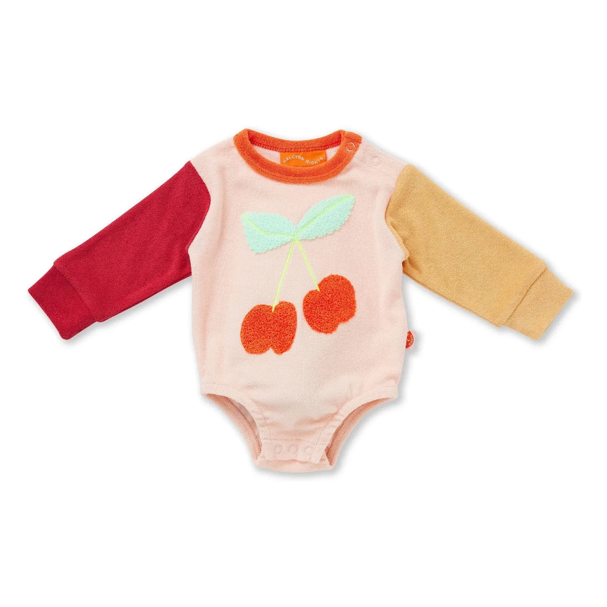 Halcyon Nights - Cherry-detailed romper | Pale Pink