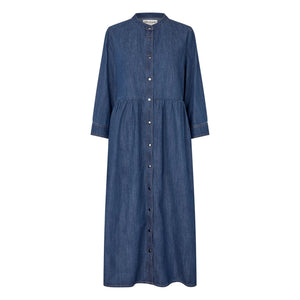 Lollys Laundry - Aliya Denim Cotton Dress | Navy