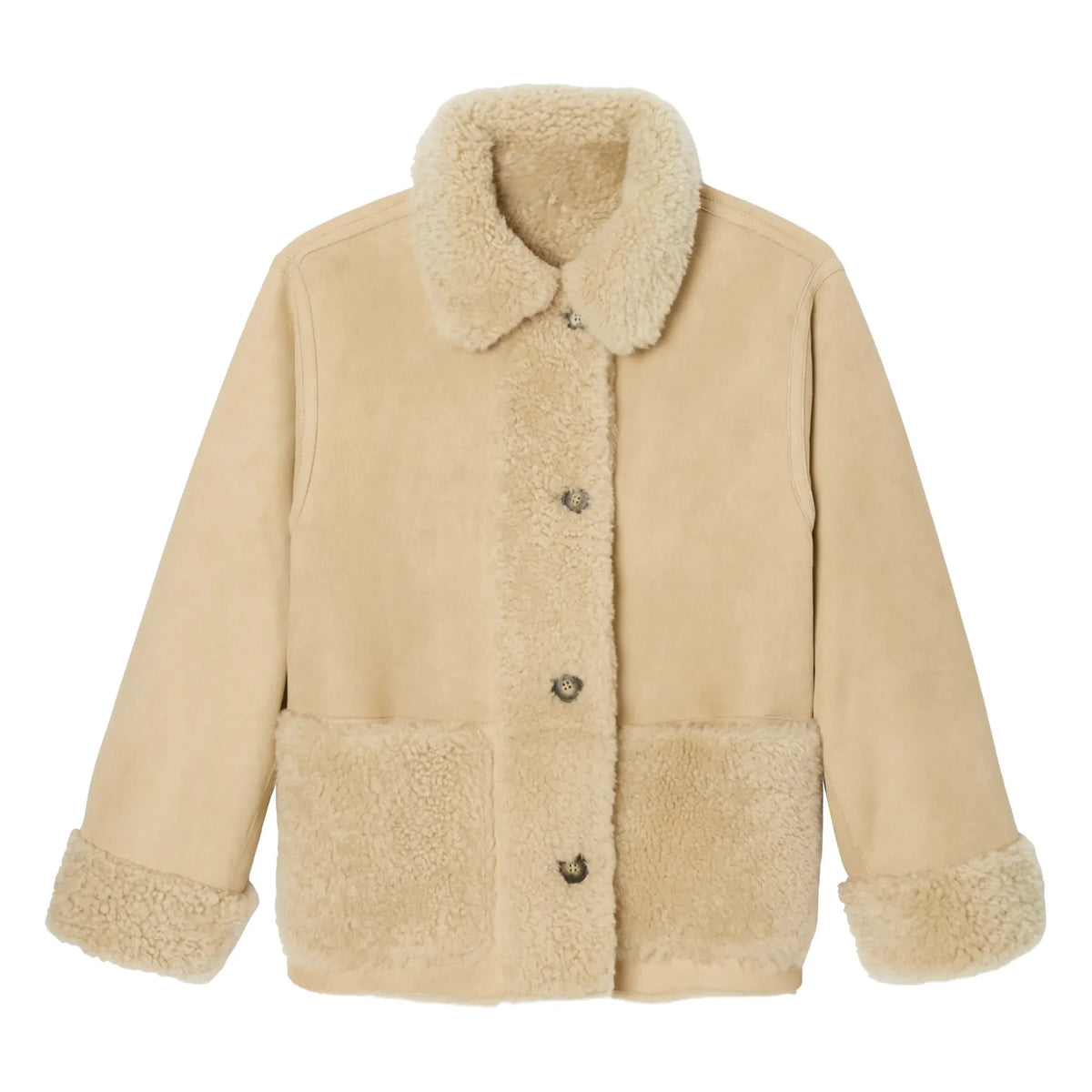 Nitah - Julia Peau Lainée coat | Ecru