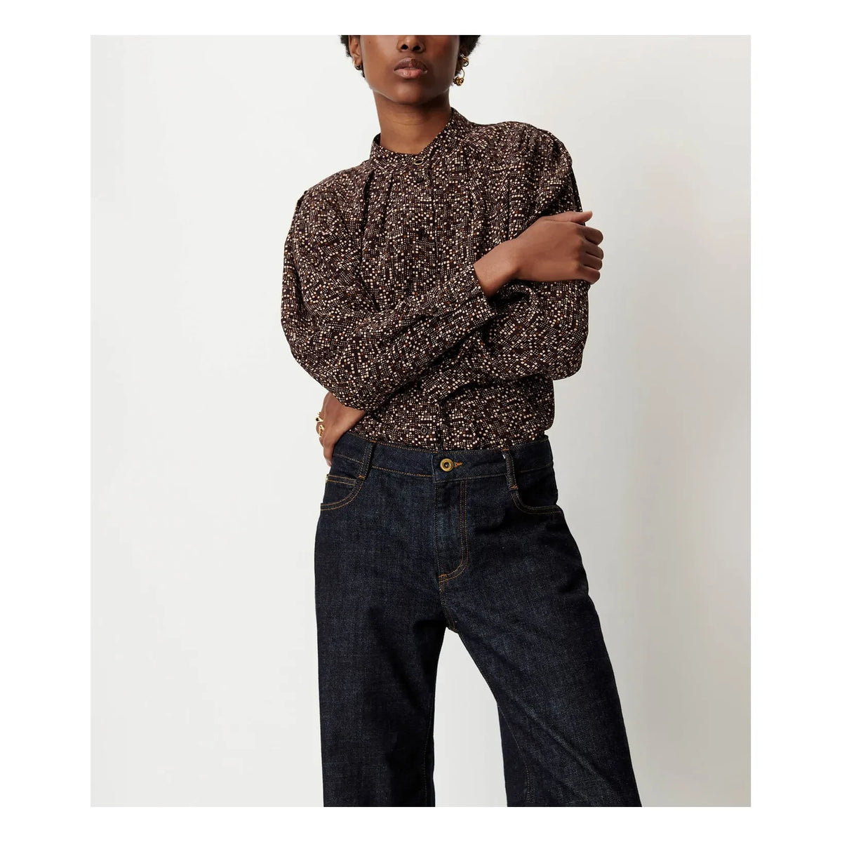 Sessùn - Esperanzo blouse | Coffee