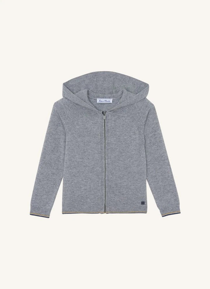 Tartine et Chocolat - Striped Ribbed Tank Top | Heather grey