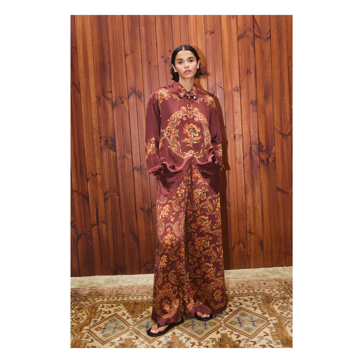 Alémais - Seraphina silk shirt | Burgundy