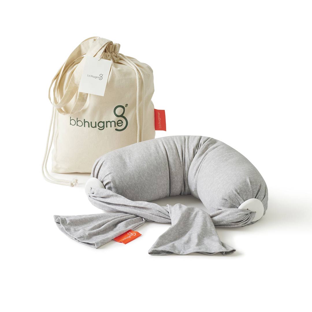 bbhugme Nursing Pillow - Grey Melange-Nursing Pillows-Grey Melange- | Natural Baby Shower
