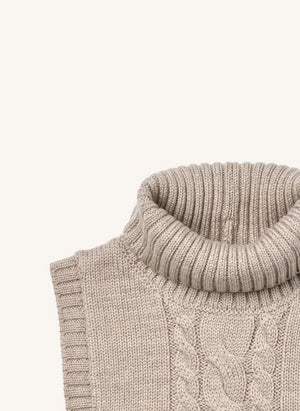Wheat - Softo Detachable Collar, Merino Wool | Beige