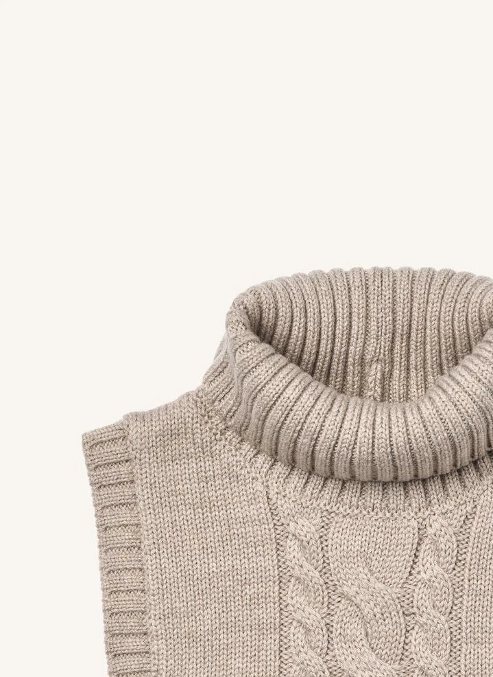Wheat - Softo Detachable Collar, Merino Wool | Beige