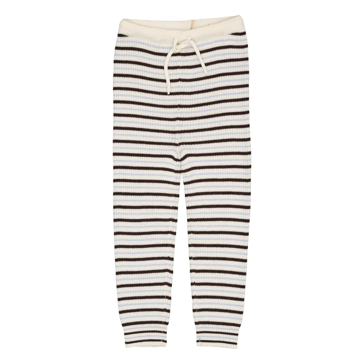 Copenhagen Colors - Merino Wool Striped Leggings | Brown