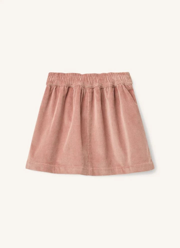 Copenhagen Colors - Organic Cotton Ribbed Velvet Skirt | Dusty Pink