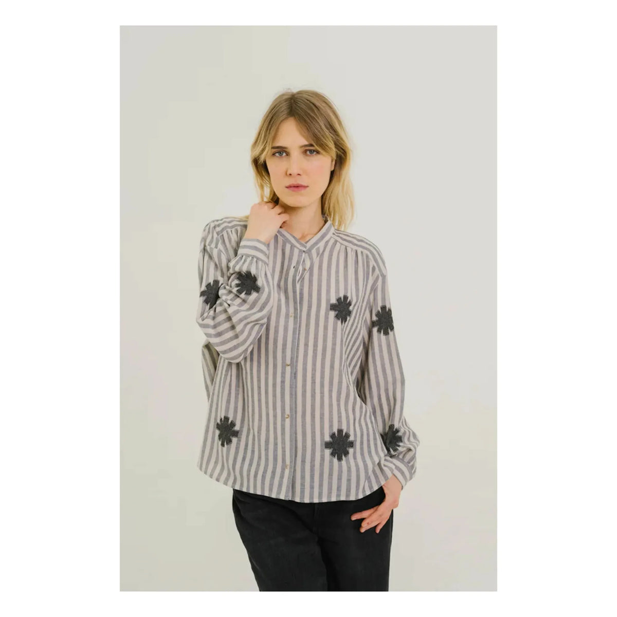 Sacrécoeur - Elisa Flake shirt | Gray blue