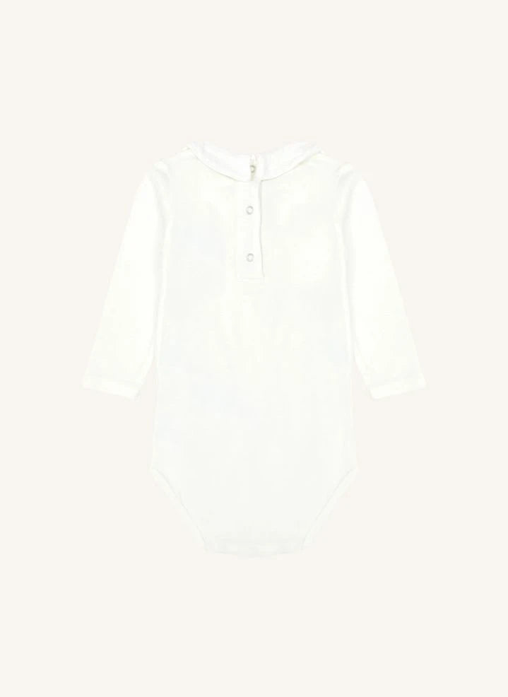 Bonton - Mail Organic Cotton Baby Bodysuit | Ecru