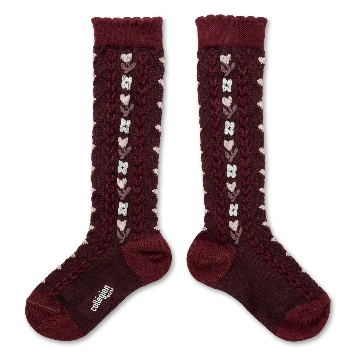 Collégien - Désirée High Socks | Bordeaux