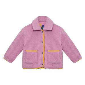 Petit Stella - Reversible Owl Sherpa Jacket | Pink
