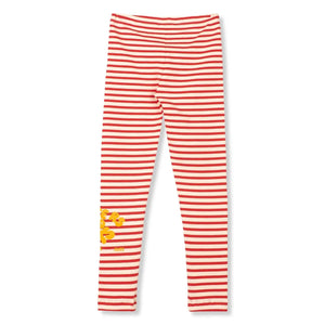 Wynken - Striped Leggings | Red