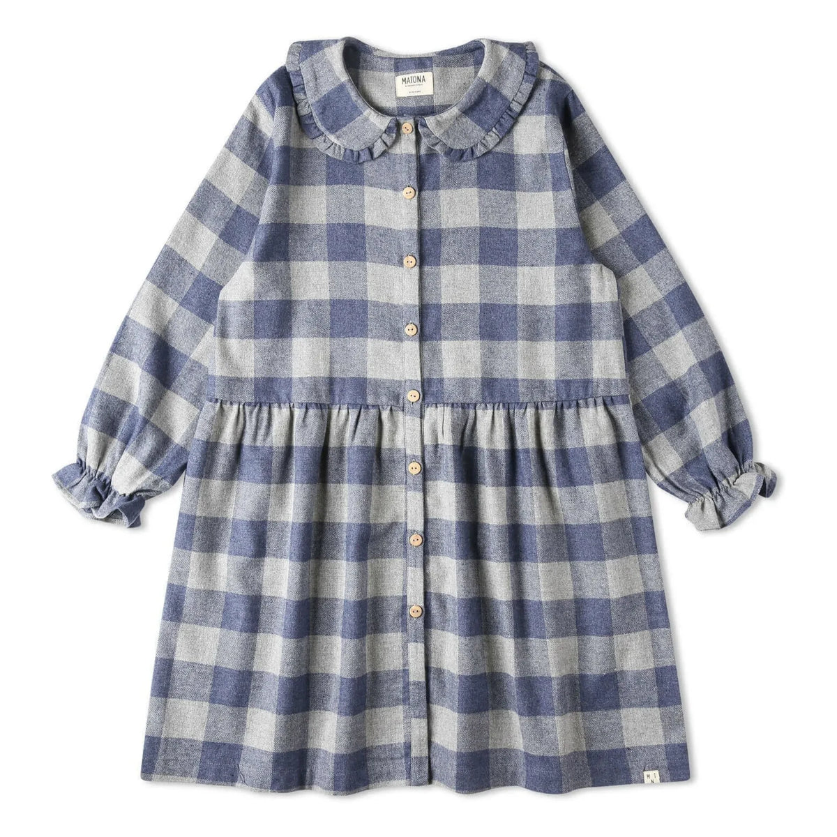 Matona - Flannel Tencel Dress | Blue