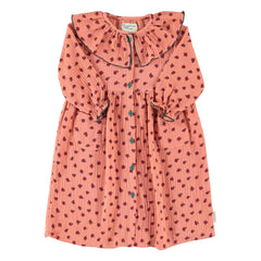Piupiuchick - Organic Cotton Floral Dress | Coral