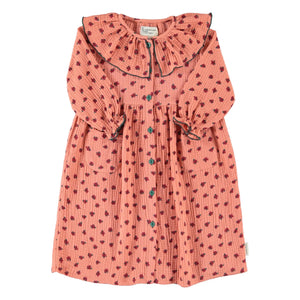 Piupiuchick - Organic Cotton Floral Dress | Coral