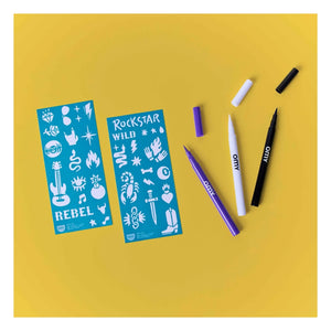 Omy - Felt and Stencils for Temporary Tattoos | Purple