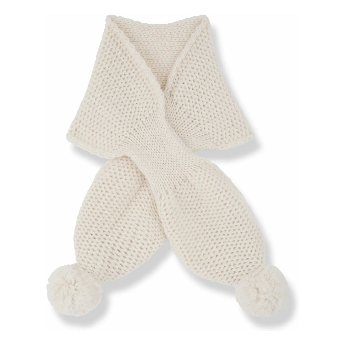 1+ in the family - Bruna Mini Merino Wool Scarf | Cream