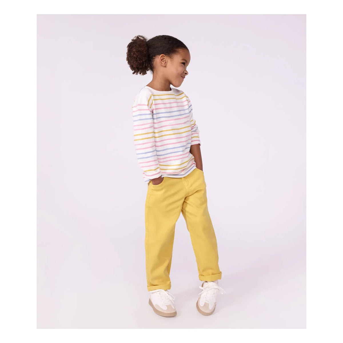 Petit Bateau - Marinière Logo T-Shirt | Pink