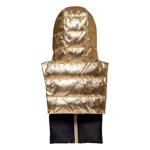 Fudoon - Metallic Reversible Doudoune Hooded Sweatshirt | Gold