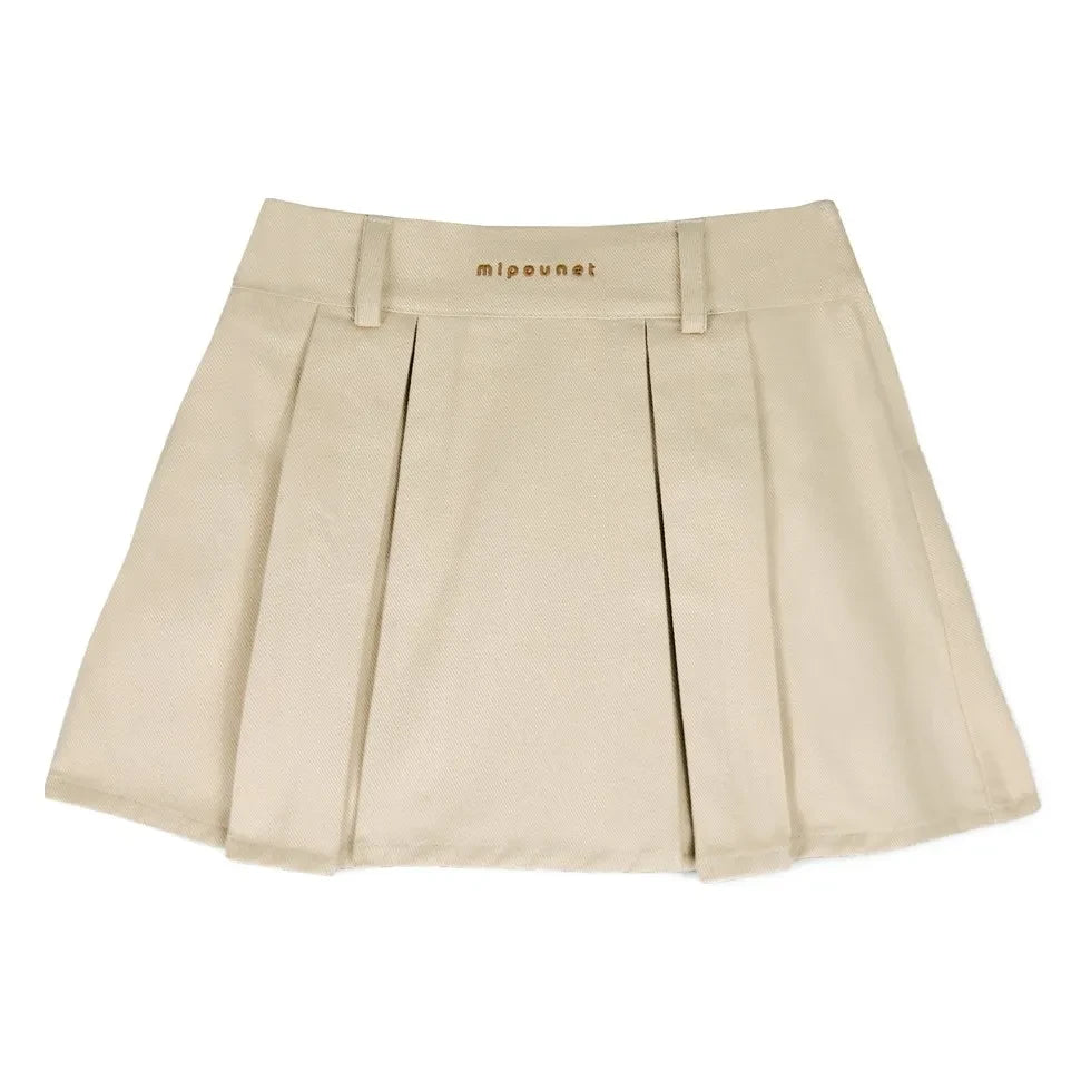Mipounet - Nina Pleated Skirt Made from Recycled Fibers | Beige