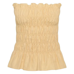 Faithfull the Brand - Tiera Linen Bustier Top | Yellow