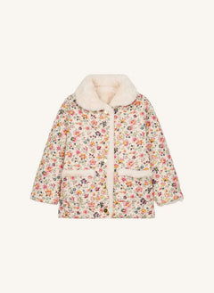 Louise Misha - Dalila Reversible Faux Fur Coat Organic Cotton | Cream