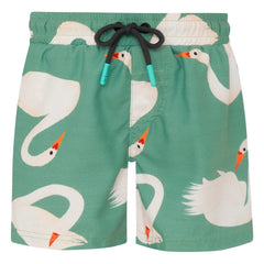 Pepita & Me - Swan Swim Shorts | Green