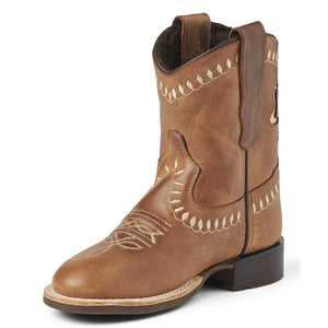 Copenhagen Colors - Low Ankle Boots with Bow | Cognac