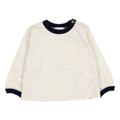 Búho - Contrast Chenille T-shirt | Ecru
