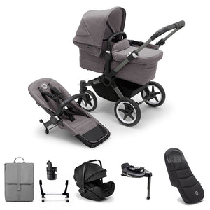 Bugaboo Donkey 5 Mono Ultimate Newborn Bundle-Travel Systems-Desert Taupe- | Natural Baby Shower