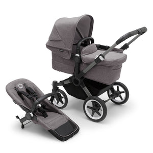 Bugaboo Donkey 5 Mono Pushchair-Strollers-Graphite/Grey Melange/Grey- | Natural Baby Shower