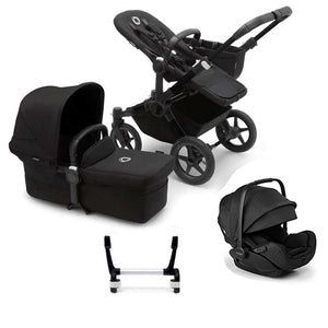 Bugaboo Donkey 5 Mono Complete + Otter Travel System-Travel Systems-Midnight Black-No Base | Natural Baby Shower