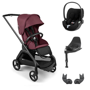 Bugaboo Dragonfly + Cloud T Travel System-Travel Systems-Dark Cherry-No Carrycot | Natural Baby Shower