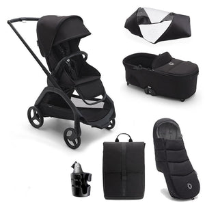 Bugaboo Dragonfly Essential Bundle - Midnight Black-Stroller Bundles- | Natural Baby Shower
