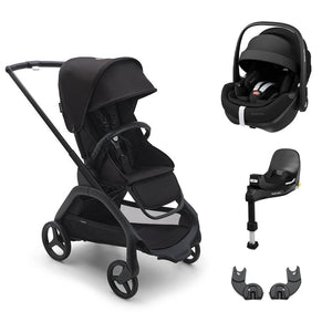 Bugaboo Dragonfly + Pebble 360/360 Pro Travel System - Midnight Black-Travel Systems-Pebble 360 Car Seat-No Carrycot | Natural Baby Shower