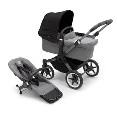 Bugaboo Donkey 5 Mono Pushchair-Strollers-Graphite/Grey Melange/Midnight Black- | Natural Baby Shower