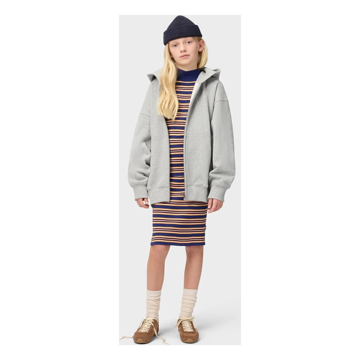 Molo - Benitta Striped Organic Cotton Skirt | Navy Blue