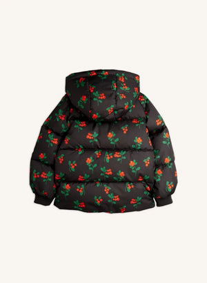 Mini Rodini - Lingonberries puffer coat | Black