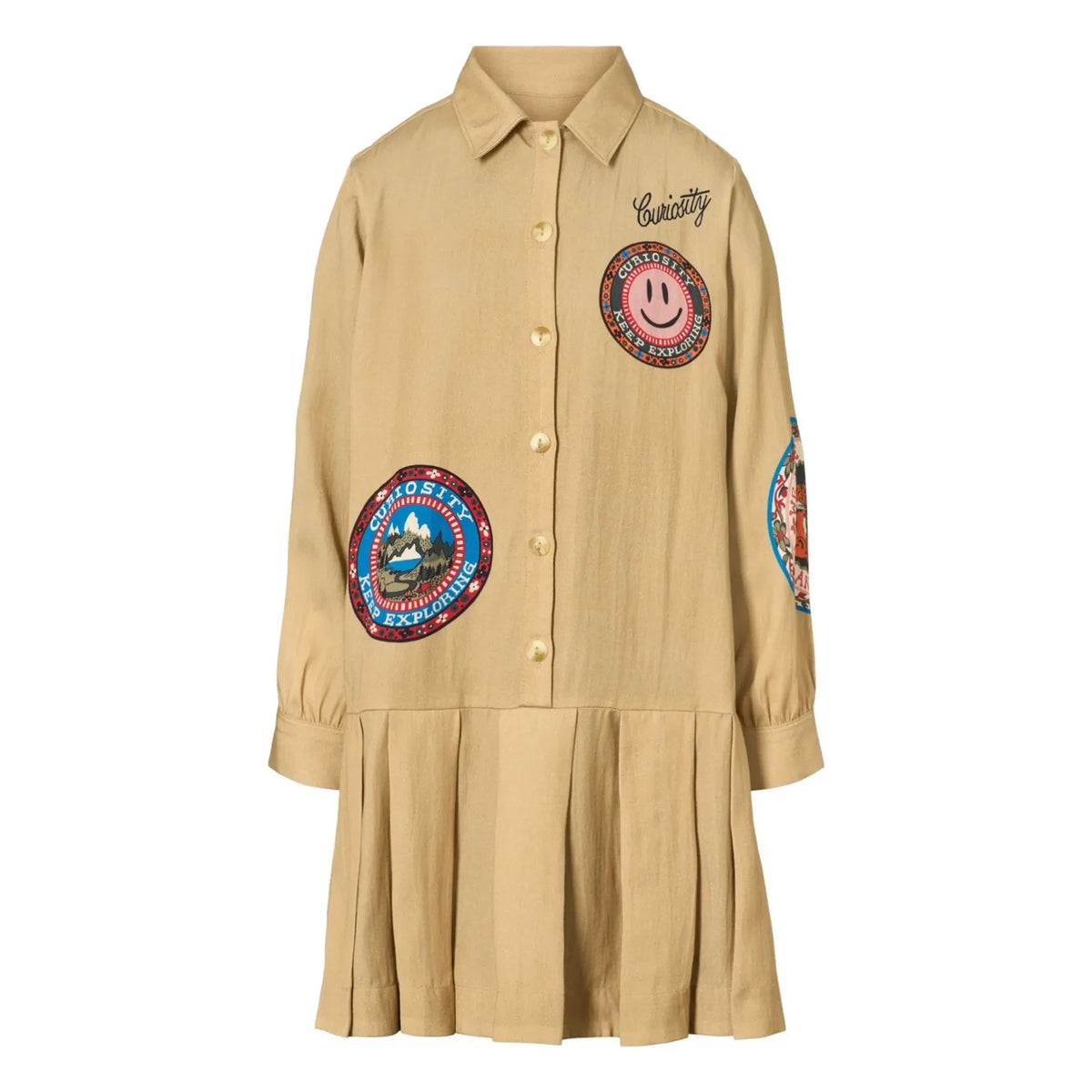 Molo - Carrie Smiley Shirt Dress | Camel