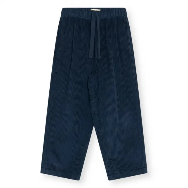 the new society - Elio Velvet Trousers | Night Blue