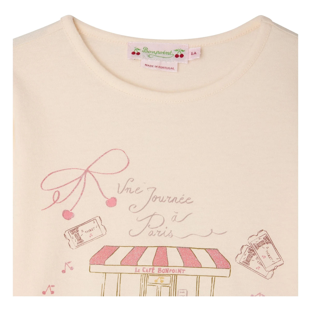 Bonpoint - Gracieuse Organic Cotton T-Shirt | Pale Pink