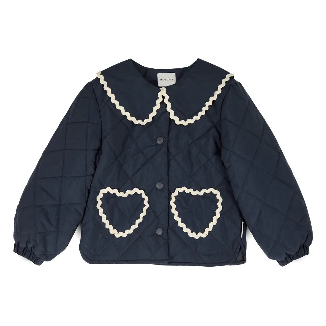Mipounet - Clotilde Jacket Made from Recycled Fibers | Navy