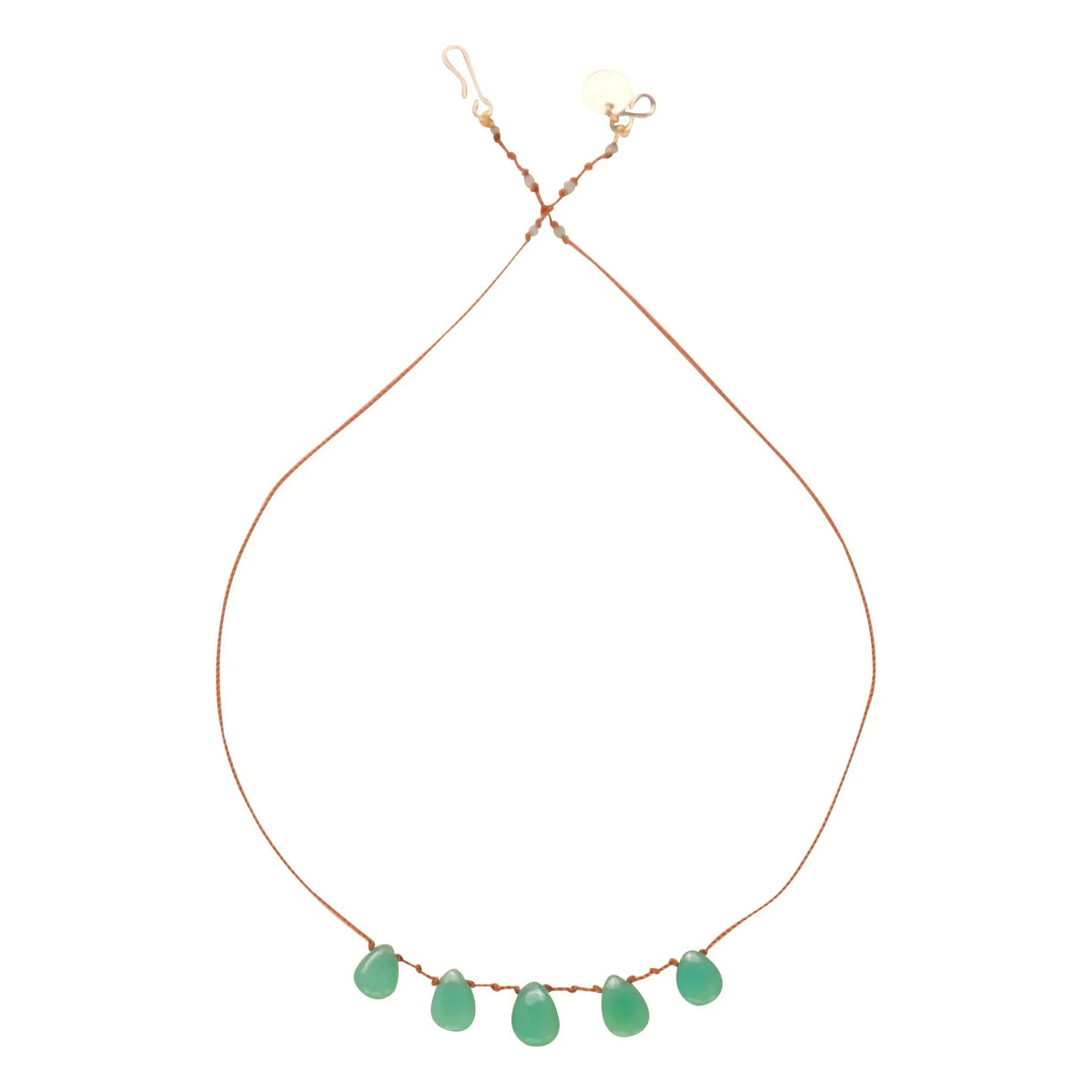 Ivarene - 5 Drop Necklace | Chrysoprase
