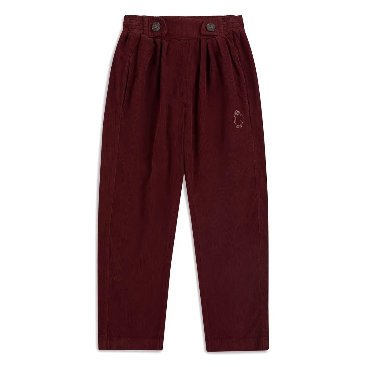 Bobo Choses - Organic Cotton Velvet Pants | Burgundy