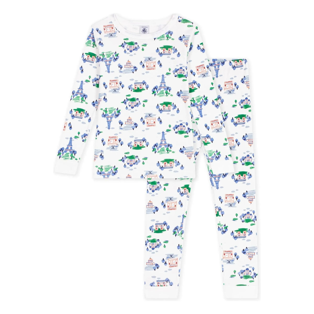Petit Bateau - Paris Organic Cotton Special Tailored Pajama | White