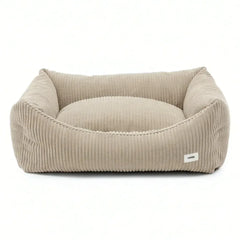 Cafide - Snozy Velvet Dog Bed | Beige