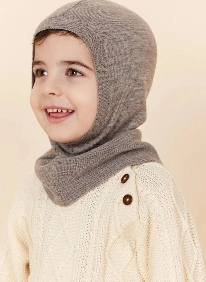 Copenhagen Colors - Merino wool balaclava | Dark gray-brown